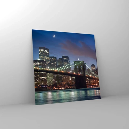 Glasbild - Bild auf glas - Leuchtende Nacht - 60x60 cm