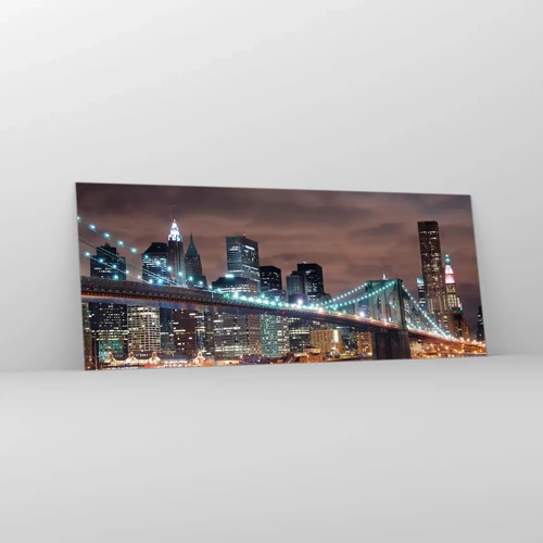 Glasbild - Bild auf glas - Lichter der Großstadt - 100x40 cm