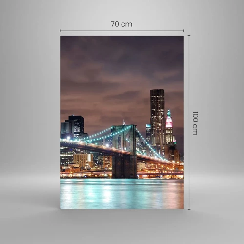 Glasbild - Bild auf glas - Lichter der Großstadt - 70x100 cm