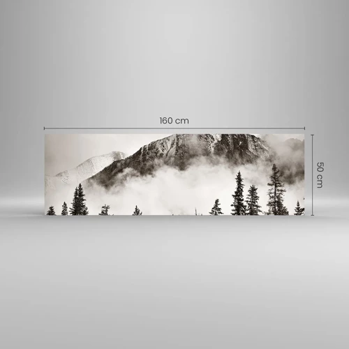 Glasbild - Bild auf glas - Lineal aus Granit - 160x50 cm