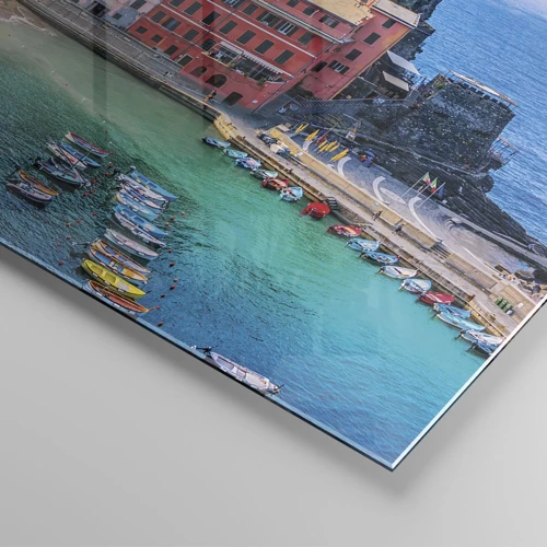 Glasbild - Bild auf glas - Mediterrane Zauberstadt - 100x70 cm