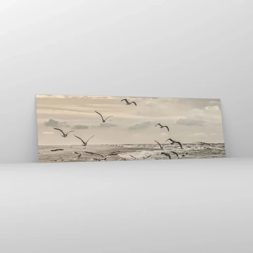 Glasbild - Bild auf glas - Meeresrauschen, Vogelgesang - 160x50 cm