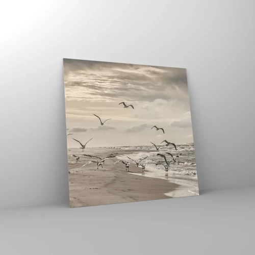 Glasbild - Bild auf glas - Meeresrauschen, Vogelgesang - 70x70 cm