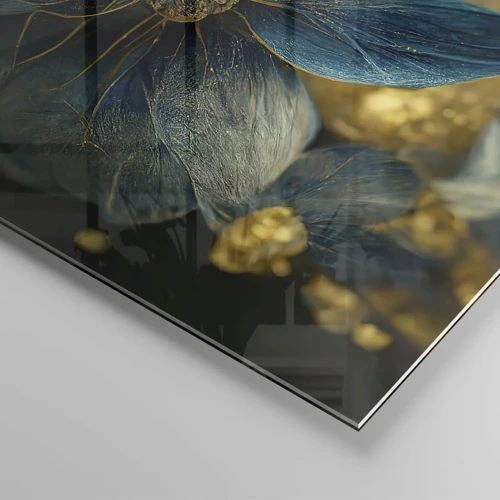 Glasbild - Bild auf glas - Mit Gold blühen - 100x70 cm