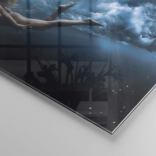 Glasbild - Bild auf glas - Moderne Meerjungfrau - 30x30 cm