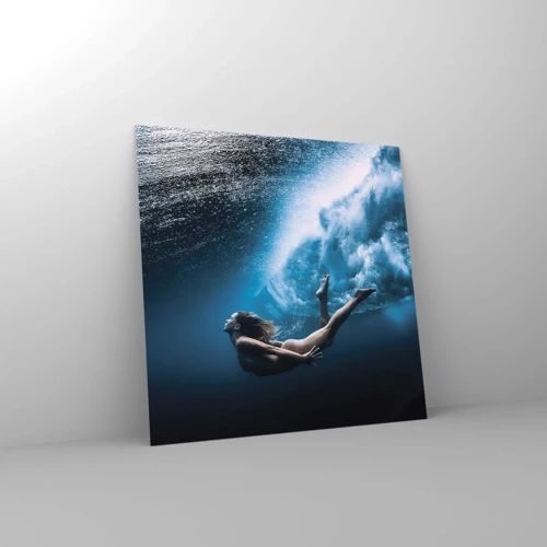 Glasbild - Bild auf glas - Moderne Meerjungfrau - 40x40 cm