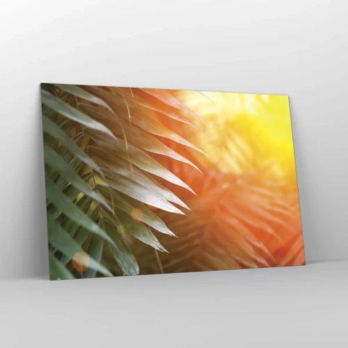 Glasbild - Bild auf glas - Morgen im Dschungel - 120x80 cm