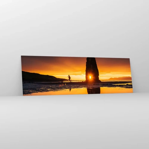 Glasbild - Bild auf glas - Nur du und die Natur - 160x50 cm