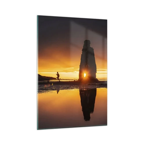 Glasbild - Bild auf glas - Nur du und die Natur - 80x120 cm