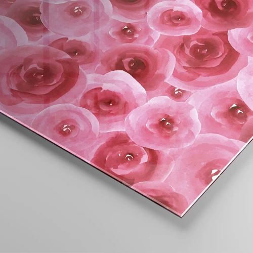 Glasbild - Bild auf glas - Oben und unten Rosen - 100x40 cm
