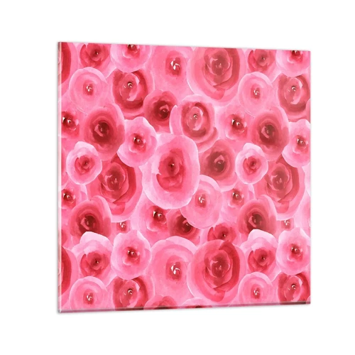 Glasbild - Bild auf glas - Oben und unten Rosen - 60x60 cm