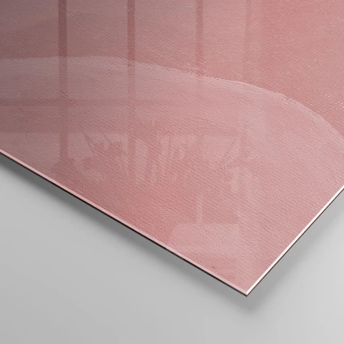 Glasbild - Bild auf glas - Organische Komposition in Rosa - 100x70 cm