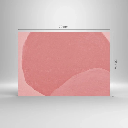 Glasbild - Bild auf glas - Organische Komposition in Rosa - 70x50 cm