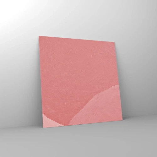 Glasbild - Bild auf glas - Organische Komposition in Rosa - 70x70 cm