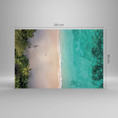 Glasbild - Bild auf glas - Paradiesstrand - 120x80 cm