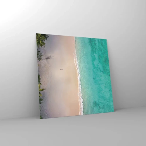 Glasbild - Bild auf glas - Paradiesstrand - 40x40 cm