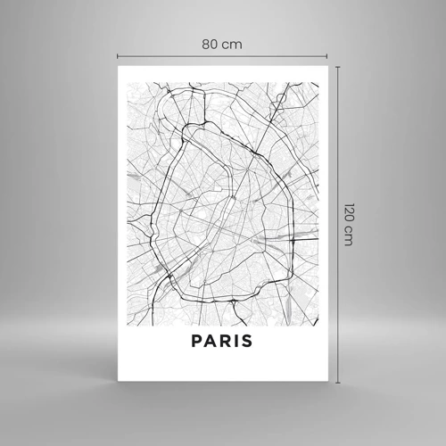 Glasbild - Bild auf glas - Pariser Blume - 80x120 cm
