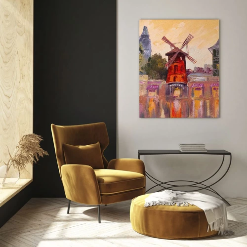 Glasbild - Bild auf glas - Pariser Ikonen – Moulin Rouge - 50x70 cm