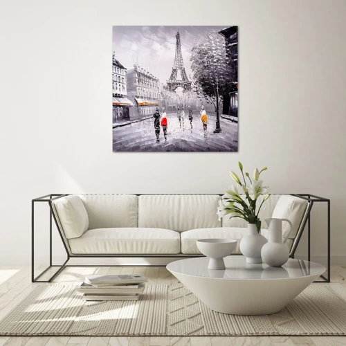 Glasbild - Bild auf glas - Pariser Spaziergang - 30x30 cm