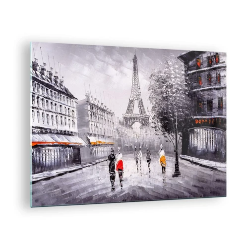 Glasbild - Bild auf glas - Pariser Spaziergang - 70x50 cm