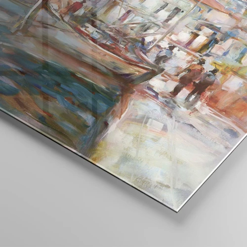 Glasbild - Bild auf glas - Pastell-Sommerferien - 140x50 cm