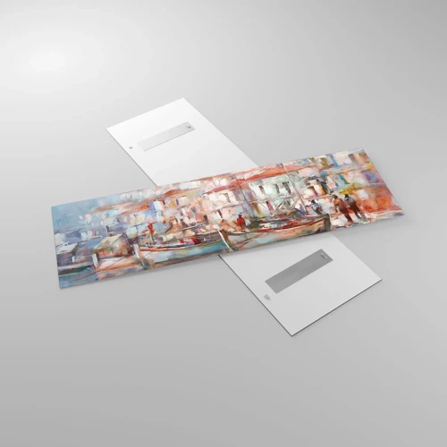 Glasbild - Bild auf glas - Pastell-Sommerferien - 160x50 cm