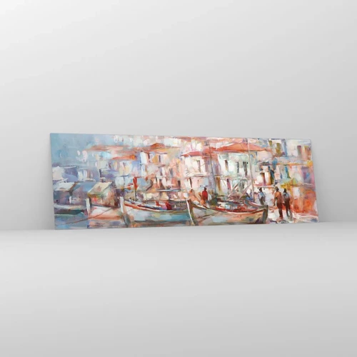 Glasbild - Bild auf glas - Pastell-Sommerferien - 160x50 cm