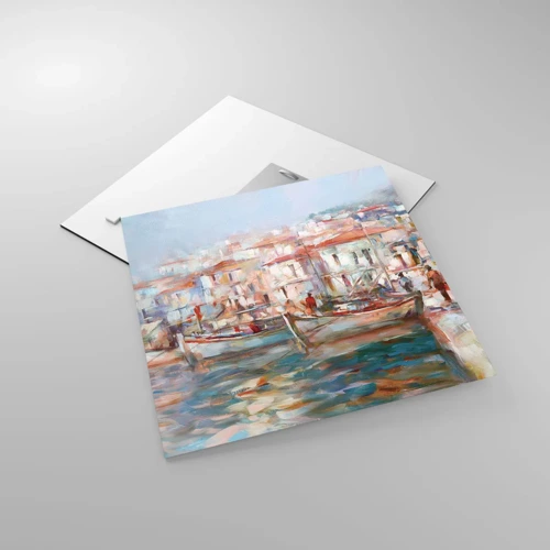 Glasbild - Bild auf glas - Pastell-Sommerferien - 40x40 cm