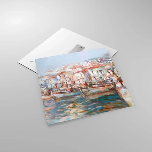 Glasbild - Bild auf glas - Pastell-Sommerferien - 60x60 cm