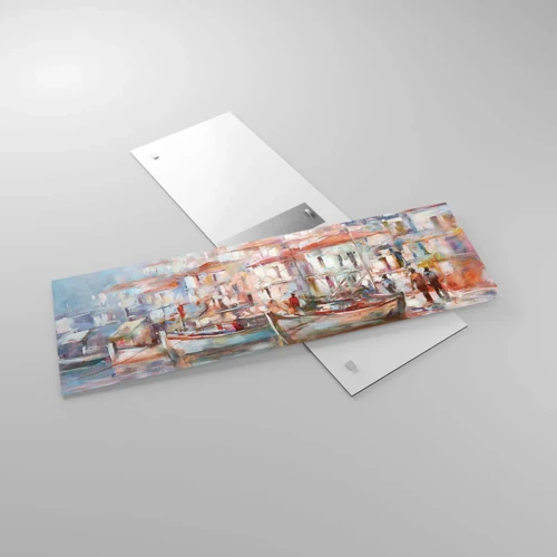 Glasbild - Bild auf glas - Pastell-Sommerferien - 90x30 cm