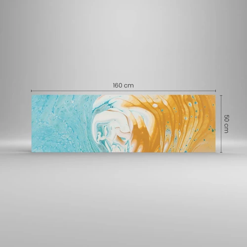 Glasbild - Bild auf glas - Pastellwirbel - 160x50 cm