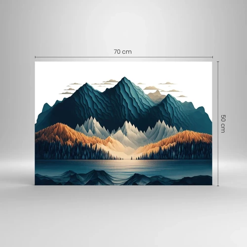 Glasbild - Bild auf glas - Perfekte Berglandschaft - 70x50 cm