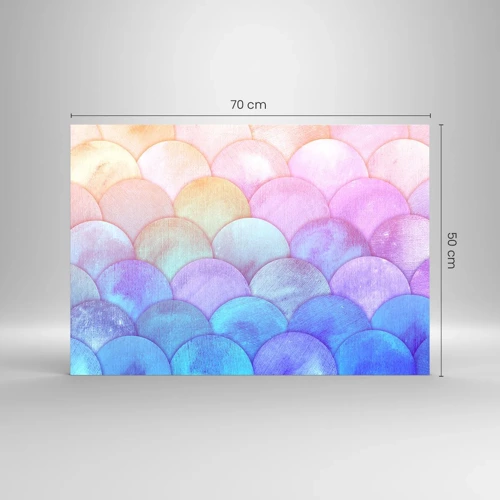 Glasbild - Bild auf glas - Perlenschuppe - 70x50 cm