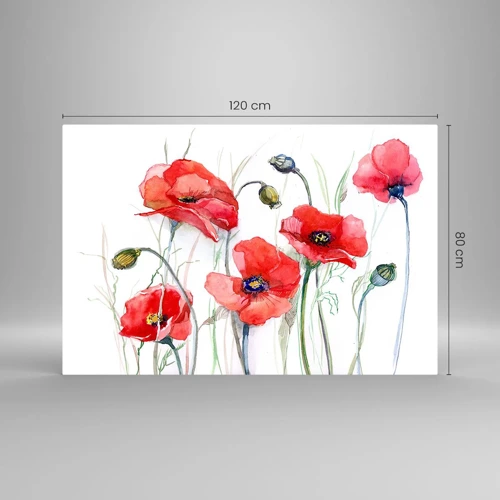 Glasbild - Bild auf glas - Polnische Blumen - 120x80 cm