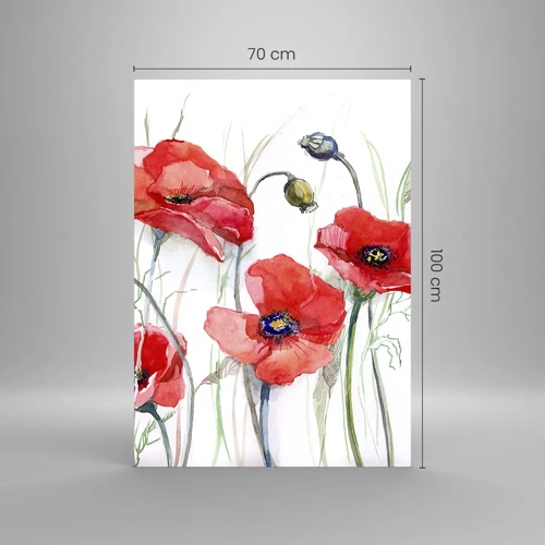 Glasbild - Bild auf glas - Polnische Blumen - 70x100 cm