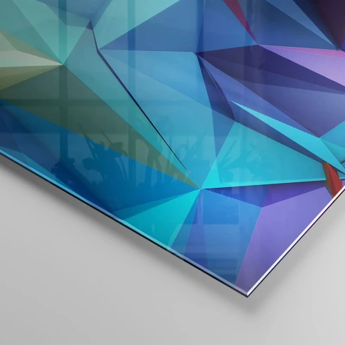 Glasbild - Bild auf glas - Regenbogen-Origami - 50x70 cm