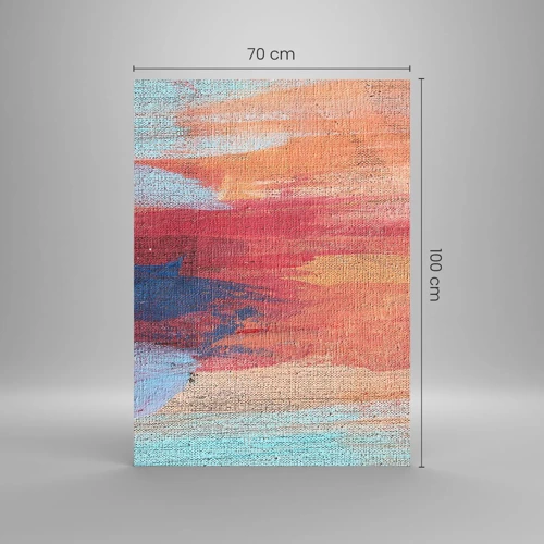 Glasbild - Bild auf glas - Renne den Regenbogen hinunter - 70x100 cm