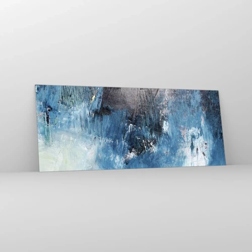 Glasbild - Bild auf glas - Rhapsodie in Blau - 100x40 cm