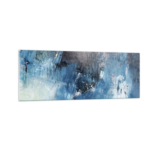 Glasbild - Bild auf glas - Rhapsodie in Blau - 140x50 cm
