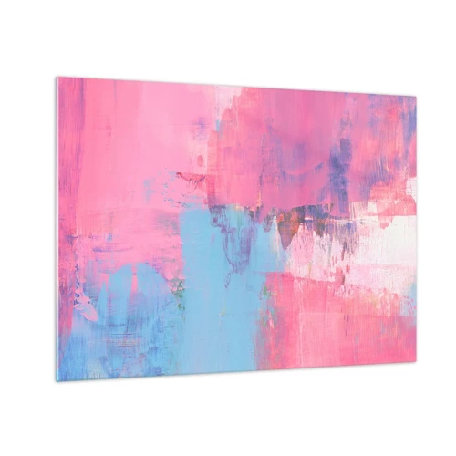 Glasbild - Bild auf glas - Rosa, Blau und eine Prise Licht - 70x50 cm