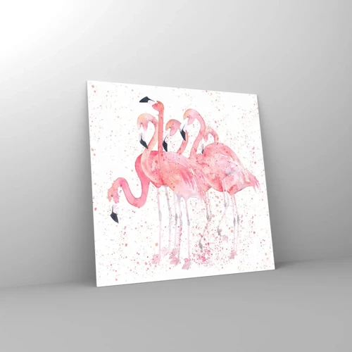 Glasbild - Bild auf glas - Rosa Ensemble - 60x60 cm