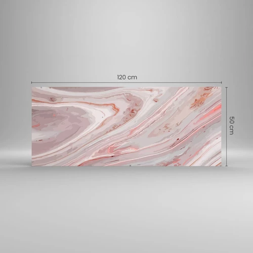 Glasbild - Bild auf glas - Rosa Flüssigkeit - 120x50 cm