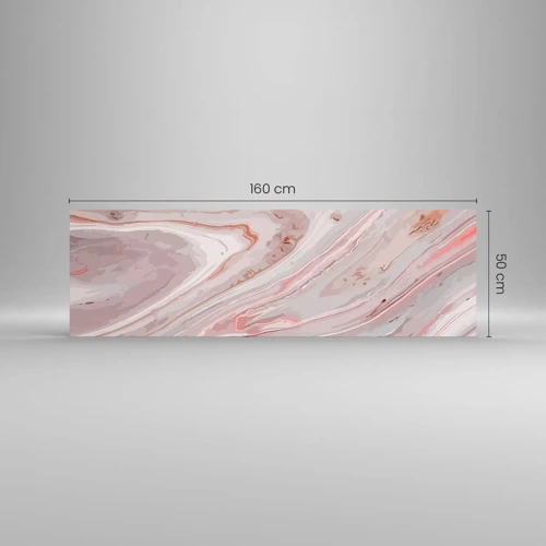 Glasbild - Bild auf glas - Rosa Flüssigkeit - 160x50 cm