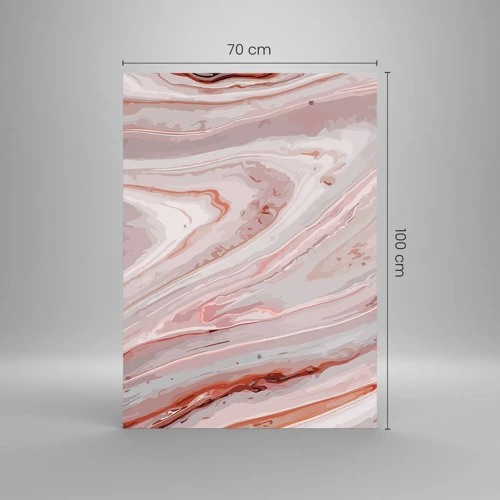 Glasbild - Bild auf glas - Rosa Flüssigkeit - 70x100 cm
