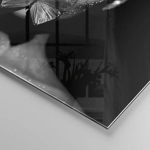 Glasbild - Bild auf glas - Schmetterlingskuss - 160x50 cm