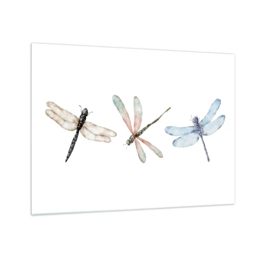 Glasbild - Bild auf glas - Schwerelose Libellen - 70x50 cm
