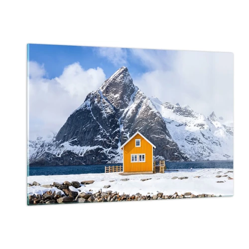 Glasbild - Bild auf glas - Skandinavische Feiertage - 120x80 cm