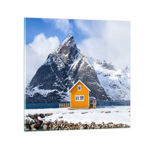 Glasbild - Bild auf glas - Skandinavische Feiertage - 70x70 cm