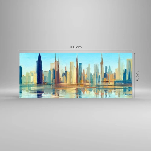 Glasbild - Bild auf glas - Sonnige Metropole - 100x40 cm