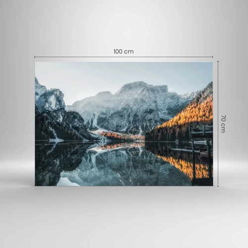 Glasbild - Bild auf glas - Spiegellandschaft - 100x70 cm